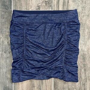 Athleta Navy Ruched Mini Skirt